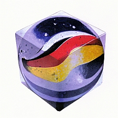1994 - Glasmurmel - Kartonschachtel Acryl
